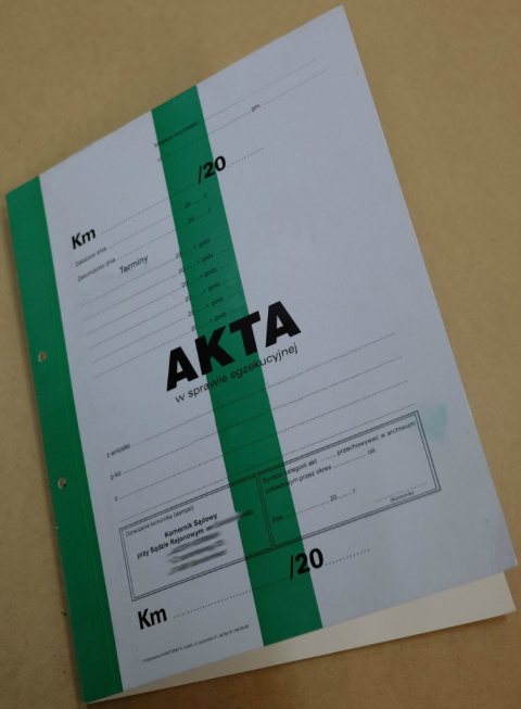 Okładka do akt Komornika Okładka do akt Komornika