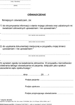 Oświadczenie pdf